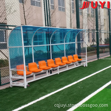 TS-01 Outdoor Stadium Shelter Soccer Mobile Vip Seats Substitute BenchTeam Shelter With PC Solar Panel